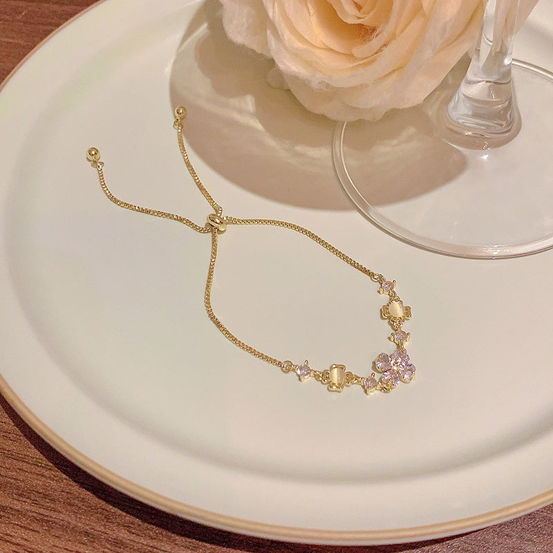 18k nie znikająca lekka luksusowa bransoletka z diamentami