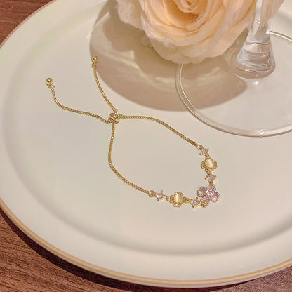 18k nie znikająca lekka luksusowa bransoletka z diamentami