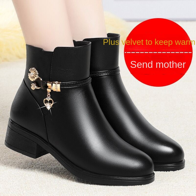 Damskie ortopedyczne buty do kostki na platformie i antypoślizgowe