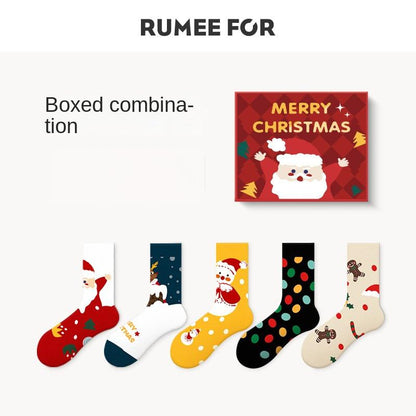 [Wysokiej jakości bawełna] Boże Narodzenie skarpetki pudełko prezentowe