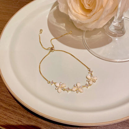 18k nie znikająca lekka luksusowa bransoletka z diamentami