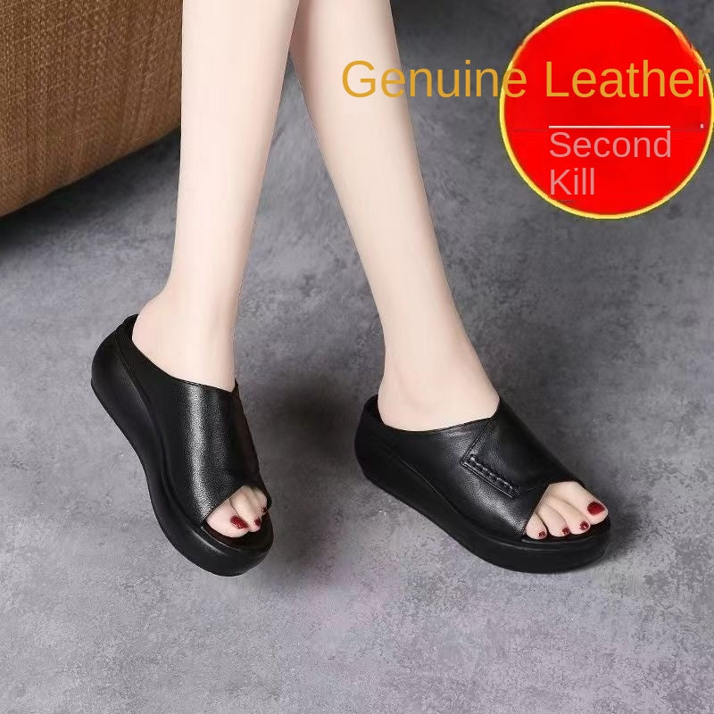 🔥[5,5 cm obcas] sandały na miękkiej podeszwie i koturnie