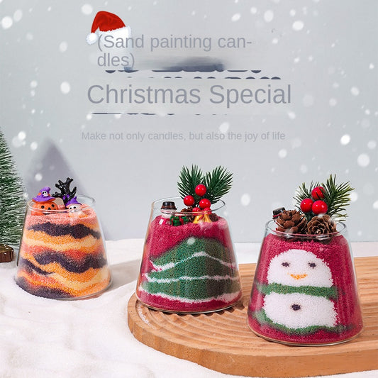 [Unikalny] świąteczne Halloween diy piaskowe farby świece aromatyczne