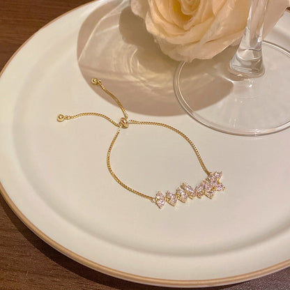 18k nie znikająca lekka luksusowa bransoletka z diamentami