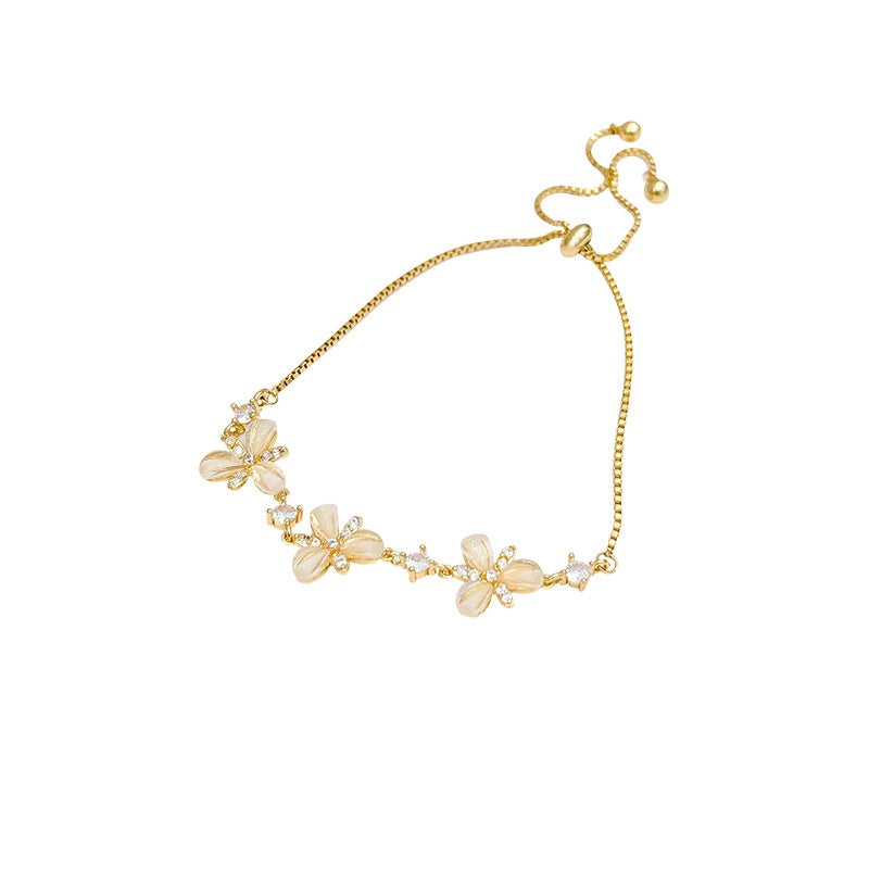 18k nie znikająca lekka luksusowa bransoletka z diamentami