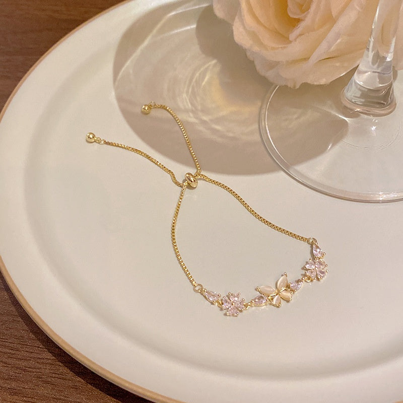 18k nie znikająca lekka luksusowa bransoletka z diamentami