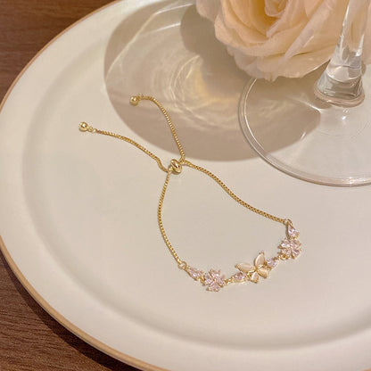 18k nie znikająca lekka luksusowa bransoletka z diamentami