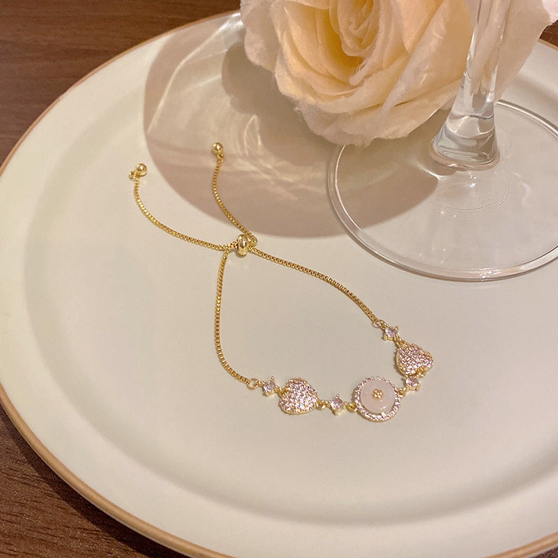 18k nie znikająca lekka luksusowa bransoletka z diamentami