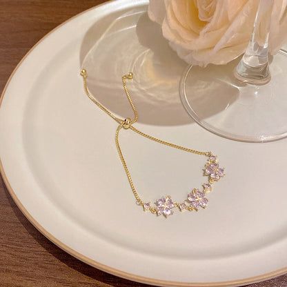 18k nie znikająca lekka luksusowa bransoletka z diamentami