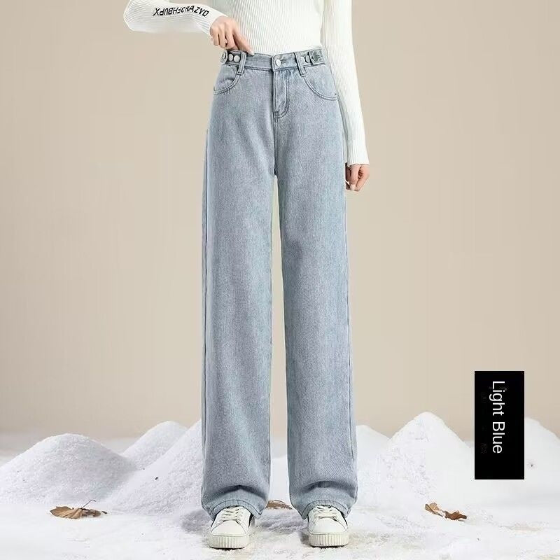 Dżinsy z wysoką talią i szerokimi nogami