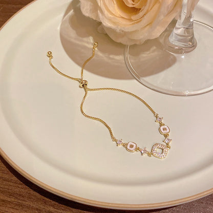 18k nie znikająca lekka luksusowa bransoletka z diamentami