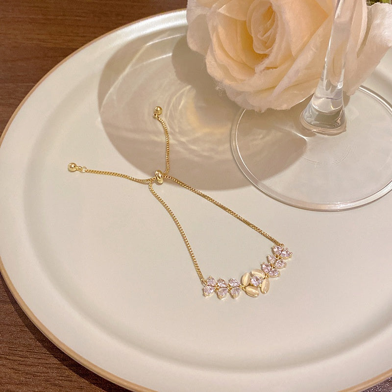 18k nie znikająca lekka luksusowa bransoletka z diamentami