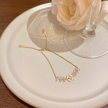 18k nie znikająca lekka luksusowa bransoletka z diamentami