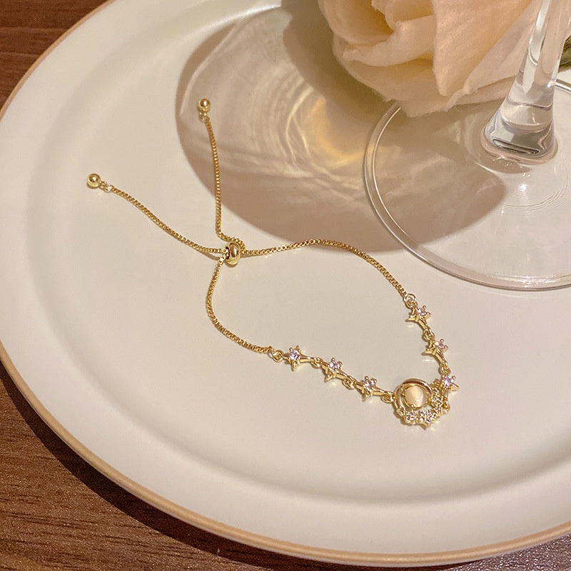 18k nie znikająca lekka luksusowa bransoletka z diamentami