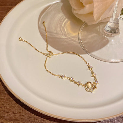 18k nie znikająca lekka luksusowa bransoletka z diamentami