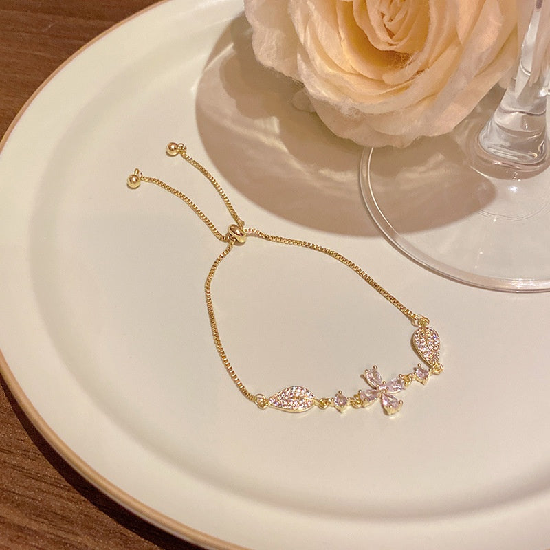 18k nie znikająca lekka luksusowa bransoletka z diamentami