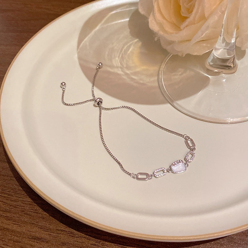 18k nie znikająca lekka luksusowa bransoletka z diamentami