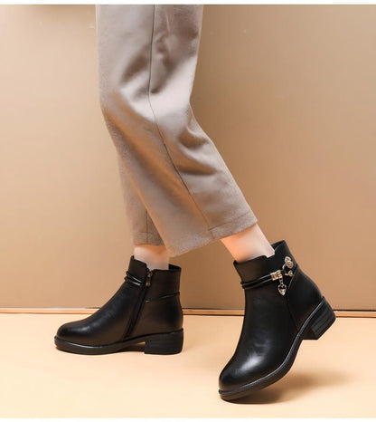 Damskie ortopedyczne buty do kostki na platformie i antypoślizgowe