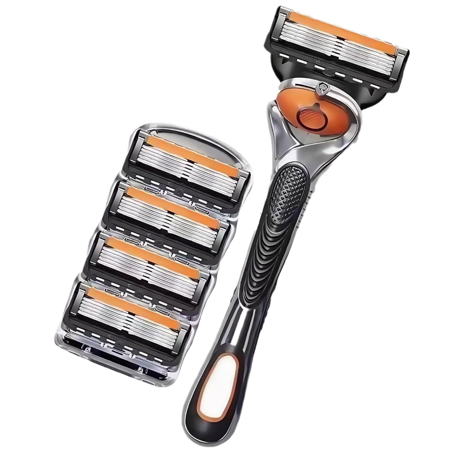 Zestaw wymiennych maszynek do golenia dla mężczyzn + uchwyt gratis – ultraostre ostrza ze stali nierdzewnej zapewniające gładkie golenie