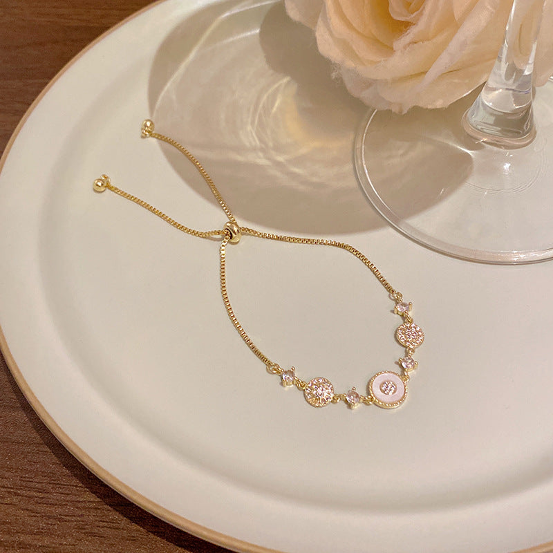 18k nie znikająca lekka luksusowa bransoletka z diamentami