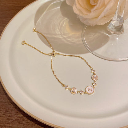 18k nie znikająca lekka luksusowa bransoletka z diamentami