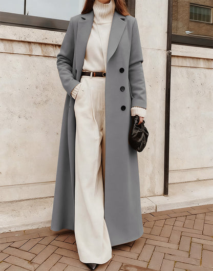 [Nowość zimowa 2025] Długi wełniany płaszcz