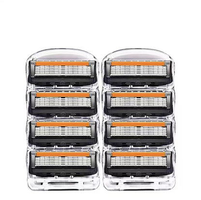 Zestaw wymiennych maszynek do golenia dla mężczyzn + uchwyt gratis – ultraostre ostrza ze stali nierdzewnej zapewniające gładkie golenie