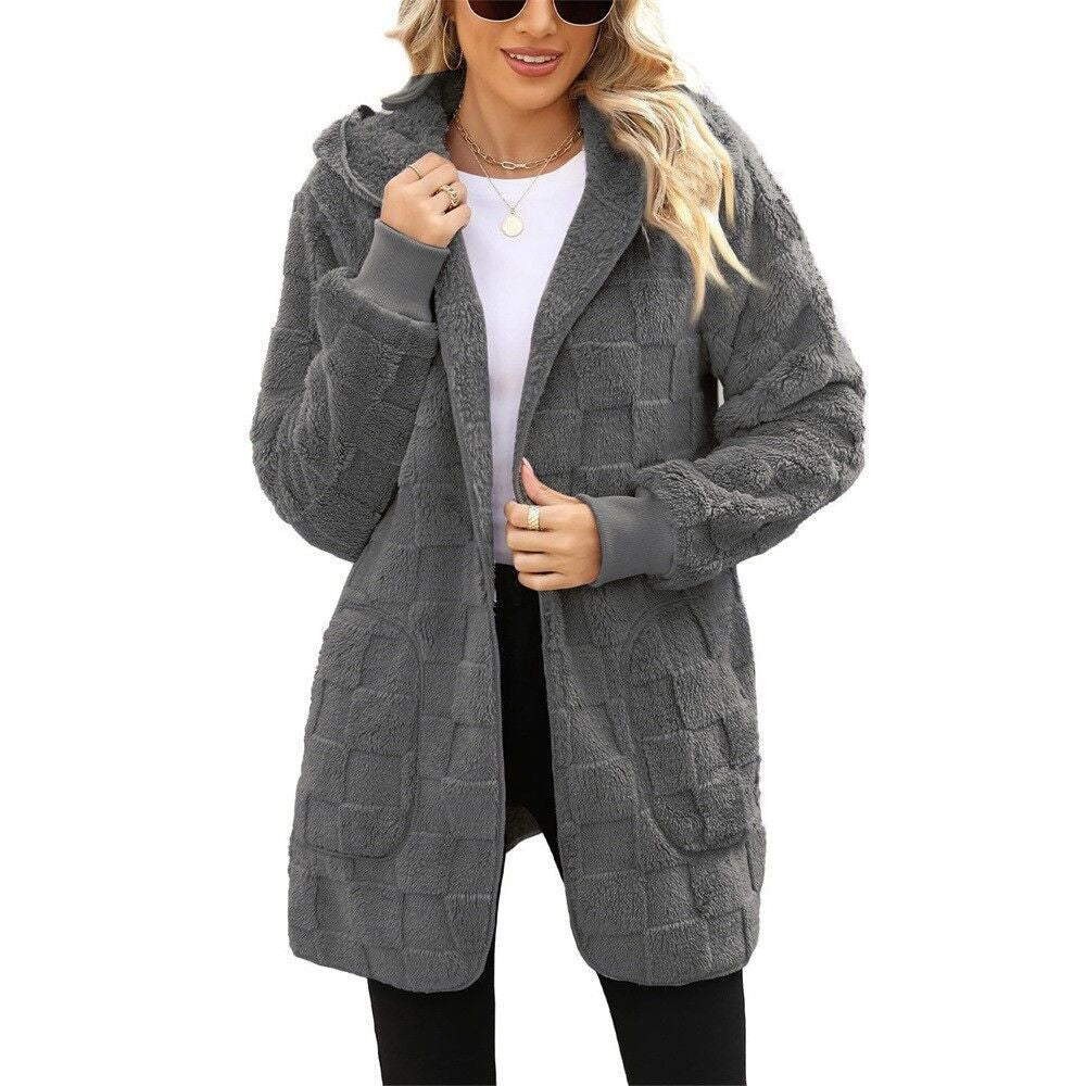 ☃️Ograniczona zniżka 49%❄️[S-5XL]🌸Nowość na sezon zimowy: Damska kurtka rekreacyjna z polaru w kratę