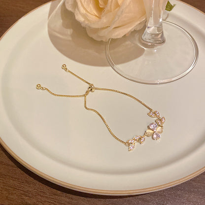 18k nie znikająca lekka luksusowa bransoletka z diamentami