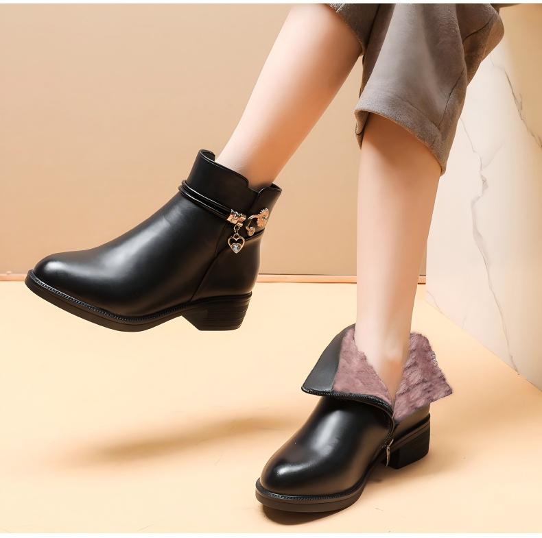 Damskie ortopedyczne buty do kostki na platformie i antypoślizgowe