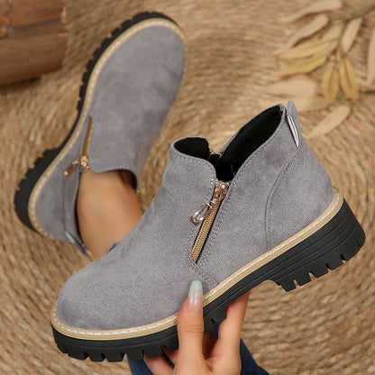 Modne, jednokolorowe, ortopedyczne botki damskie