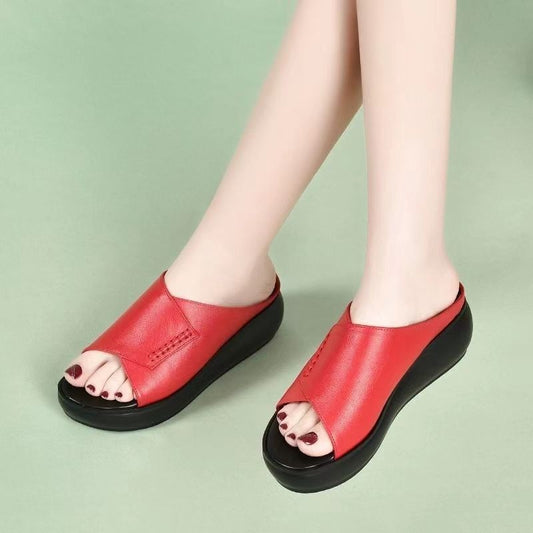 🔥[5,5 cm obcas] sandały na miękkiej podeszwie i koturnie