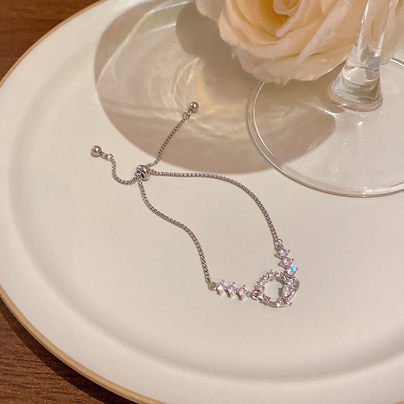 18k nie znikająca lekka luksusowa bransoletka z diamentami