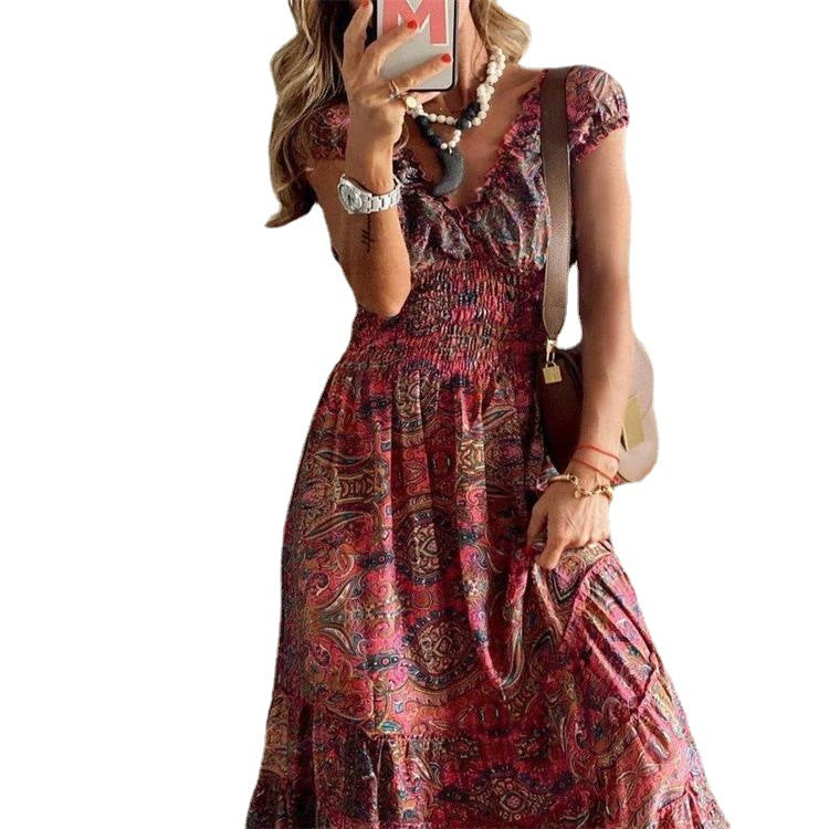 [Nowy styl 2025] Długa spódnica w stylu retro w stylu boho