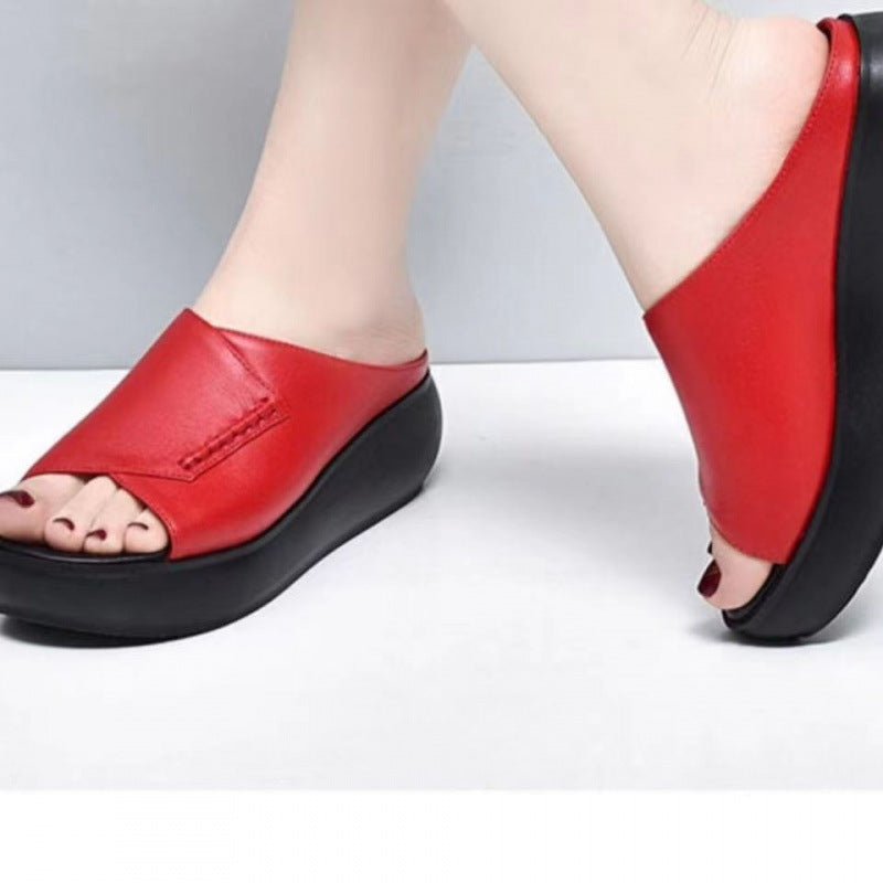 🔥[5,5 cm obcas] sandały na miękkiej podeszwie i koturnie