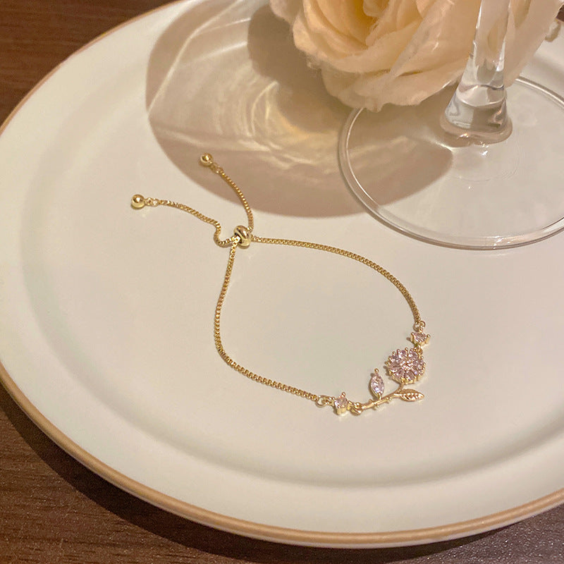 18k nie znikająca lekka luksusowa bransoletka z diamentami