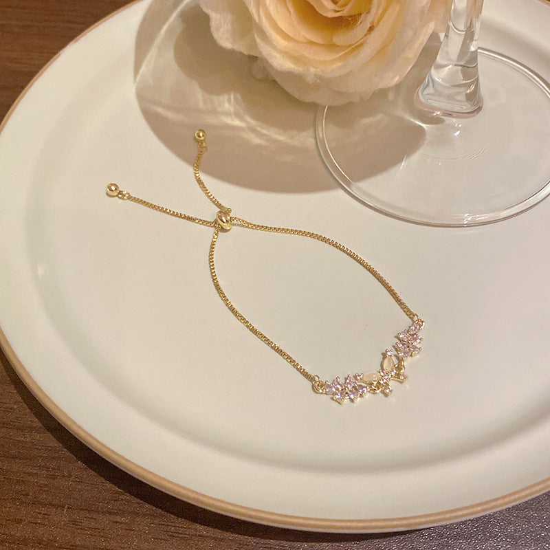 18k nie znikająca lekka luksusowa bransoletka z diamentami