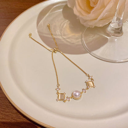 18k nie znikająca lekka luksusowa bransoletka z diamentami