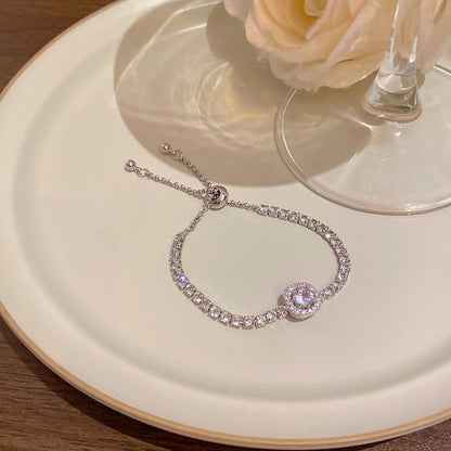 18k nie znikająca lekka luksusowa bransoletka z diamentami