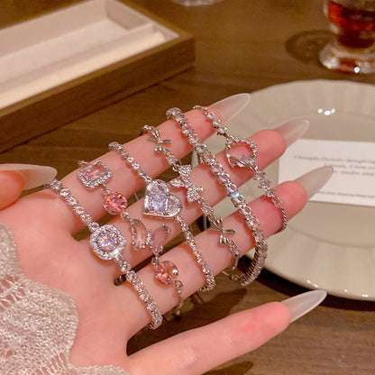 18k nie znikająca lekka luksusowa bransoletka z diamentami