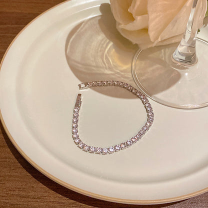 18k nie znikająca lekka luksusowa bransoletka z diamentami