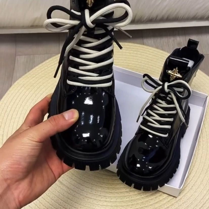 [Ta sama gwiazda]Gruba Podłoga Zwiększenie Buty Martin