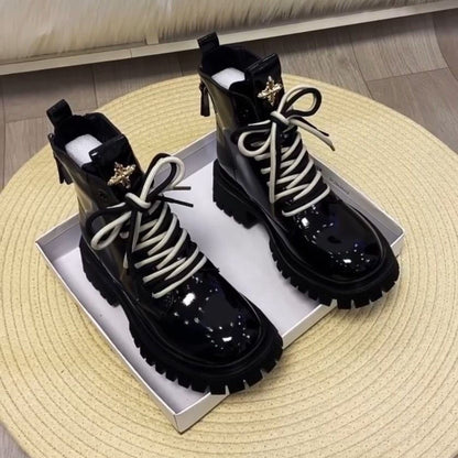 [Ta sama gwiazda]Gruba Podłoga Zwiększenie Buty Martin