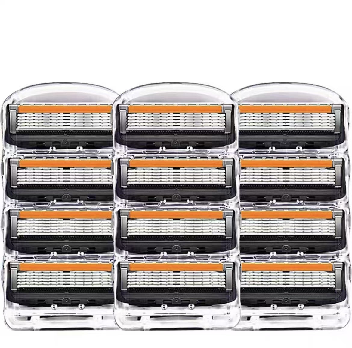 Zestaw wymiennych maszynek do golenia dla mężczyzn + uchwyt gratis – ultraostre ostrza ze stali nierdzewnej zapewniające gładkie golenie