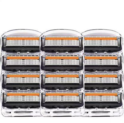 Zestaw wymiennych maszynek do golenia dla mężczyzn + uchwyt gratis – ultraostre ostrza ze stali nierdzewnej zapewniające gładkie golenie