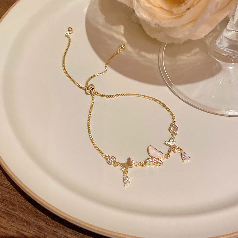 18k nie znikająca lekka luksusowa bransoletka z diamentami