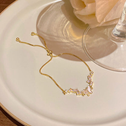 18k nie znikająca lekka luksusowa bransoletka z diamentami