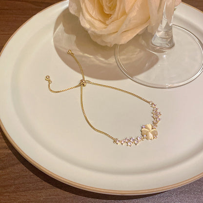 18k nie znikająca lekka luksusowa bransoletka z diamentami