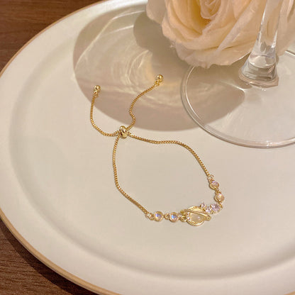 18k nie znikająca lekka luksusowa bransoletka z diamentami