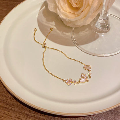 18k nie znikająca lekka luksusowa bransoletka z diamentami